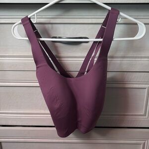 LULULEMON Air Support Cross Back Straps Plum Athletic Sports Bra, Size 36DD